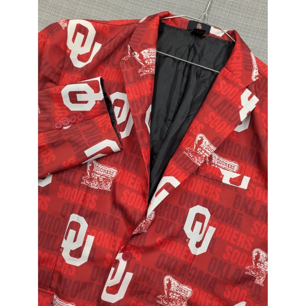 Oklahoma Sooners Jacket Mens 2XL Red NCAA Football OU Blazer Sports Coat